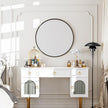 PROHOMEWARE Black Round Bathroom Mirrors, 20 inch Circle Wall Mounted Hanging Mirror for Entryway, Living Room, Hallway, Bathroom, Bedroom