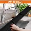 AWOKE Stove Top Shelf 30 Inch - Silicone Material Magnetic Shelf for Stove - 3 Functional Partitions Kitchen Spice Rack Organizer-Black,Kitchen Gadgets Storage Organization