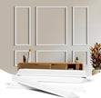 TONGMO 6-Frame Premade Accent Wall Molding Kit, Ready-to-Assemble Wainscoting Panels, Pre-Cut Chair Rail Moulding Trim for Home Décor (6-Frame Style 2)