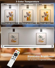 Picture Lights for Wall, 12'' Motion Sensor Rechargable Picture Light with 3 Color Temps , Dimmable Battery Wall Sconce for Wall Pictures with Remote, LED Art Light for Paintings, Gallery, Portrait