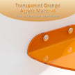 7x7 Inch Corner Shelf Wall Mount Set of 2, Orange Acrylic Corner Floating Shelves, Corner Wall Organizer Shelf for Bathroom, Kitchen, Bedroom, Living Room, Dining Room, Office