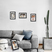 4x6 Picture Frame Set of 4, Displays 3.5x5 with Mat or 4x6 Without Mat, Photo Frames for Wall Hanging or Tabletop, Includes HD Plexiglass, Black