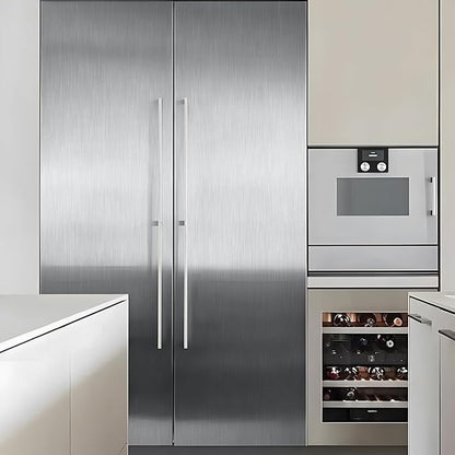 Stainless Steel Contact Paper 15.7"x 196" Thickened Grey Metallic Peel and Stick Wallpaper for Appliances Decorative Self Adhesive Stainless Steel Contact Paper for Fridge Kitchen Dishwasher Cabinets