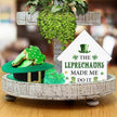 St. Patrick's Day Decor, Leprechaun Decorations, the Leprechauns Made Me Do It House Shaped Wood Block Sign, Home Office Decor for Desk Table Shelf, St Patricks Day Decorations