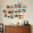 BESCRCL 15 Pack Real Glass Picture Frames Collage Wall Decor, Including 3pcs 8x10, 6pcs 5x7, 6pcs 4x6 Photo Frames for Gallery Wall or Tabletop Display, Natural Woodgrain
