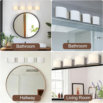 40 inch LED Wall Sconce Lights, Bathroom Vanity Lights, 4-Light Indoor Wall Light Fixtures Over The Mirror, Wall Decro Lighting for Bathroom Hallway Bedroom Living Room