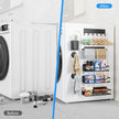 Multifunctional Magnetic Shelf for Washing Machine, Refrigerator, Microwave, and Any Metal Surface, Powerful Magnetic Shelves Include Magnetic Paper Towel Holder, Unique Hollow Design (8 pcs - Black)
