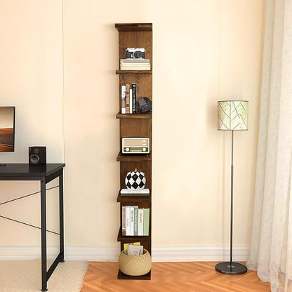 Lack Wall Shelf,Display Floating Shelf (Solid Wood, 7 Tier)