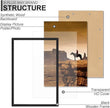A PLUS MAX 28x40 Picture Frame Set of 2, Black Engineered Wood Frame for 28 x 40 Inch Picture Poster Photo, Light Weight 28 by 40 Frame with Wood-grain for Wall - 2 Pack/Black/28 x40
