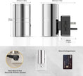 L LOHAS LED Night Light, Night Lights Plug into Wall, Smooth Silver Glossy Plating Metal-Shade Nightlights, Light Sensor, Soft White 3000K, Dimmable Nightlight Plug in for Hallway Bedroom,2 Pack