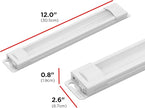 UltraPro 12 inch Plug-in Linkable Under Cabinet Lights, High/Low/Off, Warm White Light (2700K), LED Under Cabinet Lighting, Under Counter Lights for Kitchen, 44105