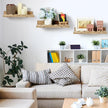 Suzile 2 Pcs Scalloped Shelves Wall Floating Shelves Set for Room, Bathroom, Bedroom, Cute Room Decor Aesthetic and Books, Toys, Photo Frames Storage(16.5