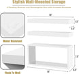 Sorbus Floating Shelves for Wall Set of 3 - Bathroom Shelves for Wall Storage, Over Toilet, Bedroom, Farmhouse, Decor - 2 Floating Shelves with Invisible Brackets & 1 Rectangular Box