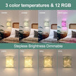 Adhesive Battery Operated Wall Sconce Set of 2, 5000 mAh Battery Rechargeable Bulb with 12 RGB Colors, Stick on Wall Sconce No Drill Wall Lights, Pattern