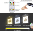 Wireless LED Picture Light 16in with Remote,Dimmable and Timer Picture Lights for Paintings,Metal Rechargeable Art Light Display Lamp,3 Modes,Dartboard Light for Frame Picture Gallery Portrait
