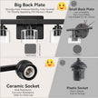 5-Light Matte Black Bathroom Light Fixtures, 31