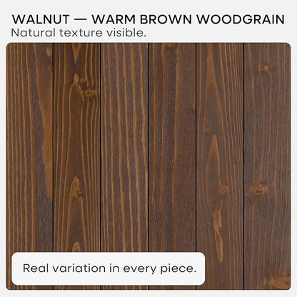 Homeforia Classic Walnut 16 inch Floating Shelf, High End Solid Real Wood Small 16inch Floating Shelves for Wall Mounted, 16in Floating Shelves, Heavy Duty Bracket, 16 X 6.5 X 1.75 inches, Set of 4