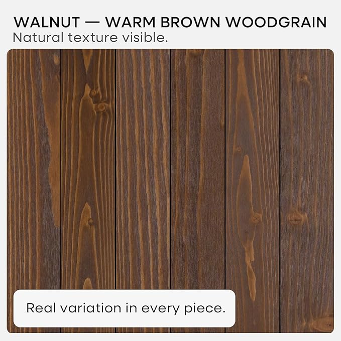 Homeforia Classic Walnut 20 inch Floating Shelf, High End Solid Real Wood Small 20inch Floating Shelves for Wall Mounted, 20in Floating Shelves, Heavy Duty Bracket, 20 X 6.5 X 1.75 inches, Set of 4