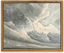 SHENIFY Landscape Framed Canvas Wall Art Vintage Classical Clouds in the Sky Prints Hallway Kitchen Office Decor - 8x10in Natural Framed
