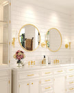 Growsun Round Gold Mirror for Bathroom, 28 inch Golden Circle Bathroom Mirror for Wall, Entryway Living Room with Metal Frame for Home Decor