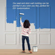 NeatiEase Peel and Stick Wall Molding Kit 6-Frame Pre-Made, Ready-to-Assemble Wall Moulding Panel Frame, Self-Adhesive Wainscoting Panels Wall Trim for Interior Walls Home Decor (50