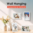 FIXSMITH 4x6 Picture Frame, White Photo Frames with HD Plexiglass for Wall Hanging or Tabletop Display, 2 Pack