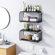 Floating Nightstand Shelves, Modern Night Stand for Bedroom, Wood Floating Shelf for Wall, Nightstand Bedside Table, Mid Century Wall Shelves for Living Room, Bedroom (2, Black)