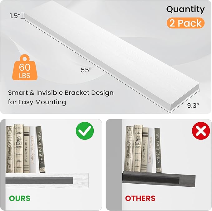 Floating Shelves for Wall, 55