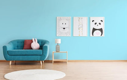 15.7" x 118" Blue Wallpaper Peel and Stick Light Blue Contact Paper Easy Peel Off Bedroom Bathroom Removable Wallpaper Vinyl Self Adhesive Matte