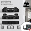 Magnetic Spice Rack for Refrigerator,Spice Organizer for Kitchen,Seasoning Organizer Rack,Magnetic Shelf with Hooks,Strong Magnet,Moveable,No Drilling(3 Pack,Black,Owl)