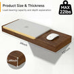 INHABIT UNION Walnut Floating Shelves for Wall, 24 in Wall Mounted Shelves Perfect for Bedroom, Bathroom, Living Room and Kitchen Decoration Storage（Set of 2）