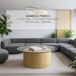 Bamboo Wall Panels for Interior Wall Decor: Natural Flexible Pole Wrap Decorative Wall Panel, Wainscoting Wall Cladding Paneling for Living Room,Bedroom,Office,Ceiling,Kitchen 1ft X 8ft