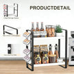 LEMIKKLE Coffee Station Organizer for Counter, Coffee Pods Holder Storage, Wooden Kitchen Counter Shelf, (WHITE)
