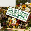 Irish Blessing Sign, May Your Troubles Be Less and Your Blessings Be More Sign, Saint Patrick Day Decoration for Home Front Door Porch Entryway, Irish Gift for Housewarming, 9.5x3.1x1 inches