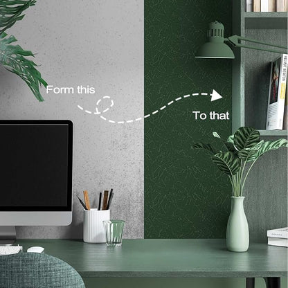 Abyssaly Dark Green Peel and Stick Wallpaper Removable Silk Texture Contact Paper 15.7" X 196.8" Self Adhesive Vintage Embossed Stick on Wallpaper Home Decorativon for Shelf Liner Paper