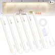 6PCS x 12 inch Under Cabinet LED Lights 4500K, Dimmable Under Counter Lights for Kitchen, Led Under Cabinet Lighting, Plug-in Under Cabinet Lights with Memory Function, Daylight White