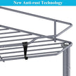 3 Tier Floor Standing Corner Shower Caddy Organizer Shelf with Hooks, Bathroom Shelves Stand Rack, Dark Gray