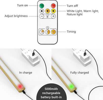 16inch Battery Operated Picture Light for Painting Artwork Led Accent Display Light Painting Light with Remote,Rechargeable Picture Lght for Art Portrait Frame Dartborad Gallery Full Metal