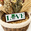 Shamrock Decors, Skeleton Bone Man Decor, Love Wooden Box Signs, Rustic Framed Wooden Box Sign, St. Patrick's Day Themed Decor for Cafe Shop Coffee Bar, 9.5x3.1x1 inches