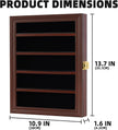 Block Toy Minifigures Dimensions Display Case Thimble Wall Cabinet Shelves Compatible with Challenge Coin Lockalbe UV Protection Door (Small - Mahogany Frame)