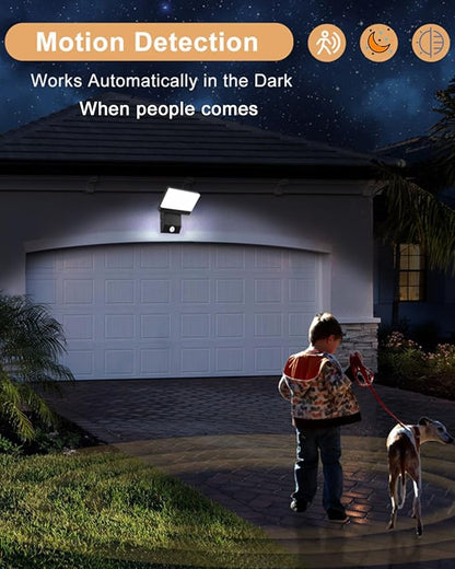 LED Motion Sensor Outdoor Lights Fixtures Wired Square 18W Modern Exterior Porch Lights Wall Sconce Light for Patio Doorway Garage Matt Black Cool White 6000K
