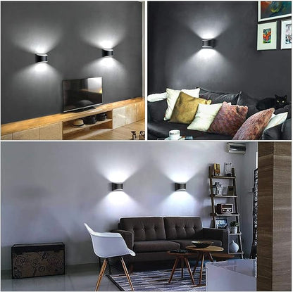 Lightess Modern Wall Sconces Indoor Wall Lamp Dimmable LED Up Down Wall Lamp 12W for Bedroom Living Room Staircase, Cool White