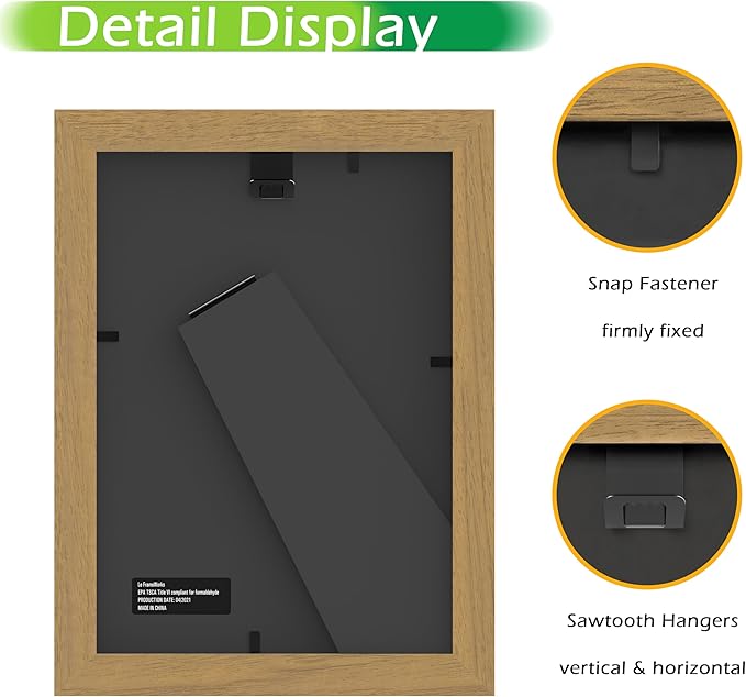 FrameWorks 2-Pack, 5x7 Matted to 4x6 Picture Frame, Golden Oak – Classic Wooden Photo Frame with Tempered Glass, Modern Matte Finish for Prints, Posters, Certificates & Wall Decor – Gallery-Ready