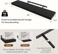 Dreamland 40 Inch Long Floating Shelves in White,9.3 Inch Deep Floating Shelf for Wall,Large Display & Storage Shelf, Wall Shelf for Bathroom Bedroom Living Room Kitchen Office，Set of 2