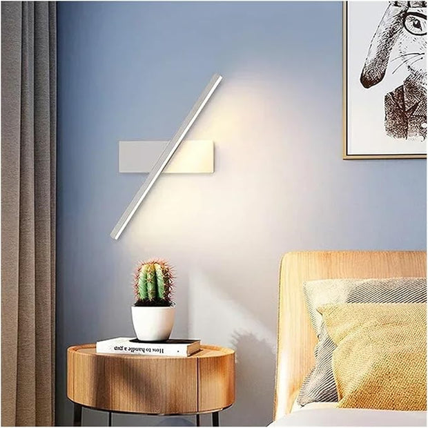 Modern LED Wall Lamp Stripes Wall Sconce for Bedroom Bedside Living Room Study Stairs Home Decor Indoor Lighting Fixture Luster(Warm White 3000K,White-40cm)