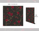 FLFK Gothic Wallpaper Peel and Stick Red Rose Wallpaper 16in x 256in Floral Contact Paper Removable Self Adhesive Dark Wall Paper for Bedroom Bathroom Cabinet Decor