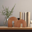 Set of 2 Wooden Arch Decor Boho Wood Rainbow Arch Decorative Objects Modern Shelf Decor Aesthetic for Table Shelf Mantel Living Room Decor