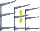 Delta Heavy Duty Lumber Storage Rack Cycle, Holds Up to 720 lbs - 3-Tier Wide Wood Storage Rack with Fully Adjustable Arms - Steel Construction Storage Solution for Garage, Basement & Pantry