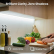 Hardwired Under Cabinet Lighting for Kitchen,24inch120V Wired Undercounter Led Strip Lights 6000K White Waterproof, Luces para Cocina Bajo Gabinete Under Shelf Lights for Sink/Workbench