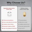 Moobibear Motion Sensor Wall Light Indoor 2Pcs, 3500mAh Rechargeable Battery Operated LED Wall Light, Wall Lamp Wireless with 360 ° Rotation, 3 Color Temperatures for Bedroom, Study, Corridor, Picture